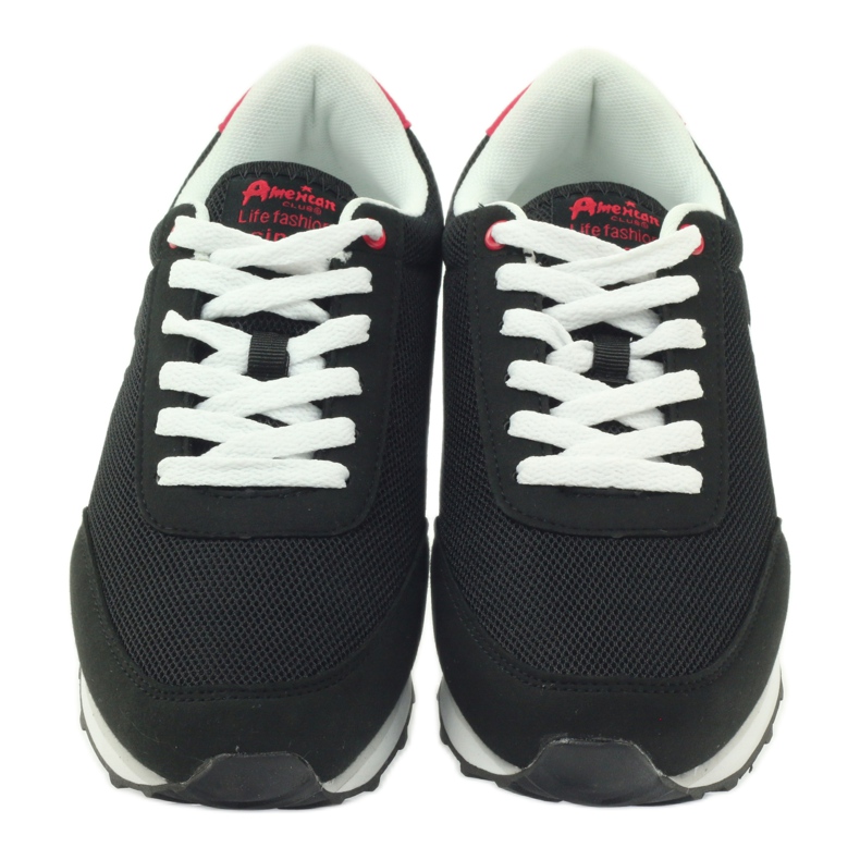 American Club Zapatillas deportivas American ADI para mujer 1756 negro rojo 4