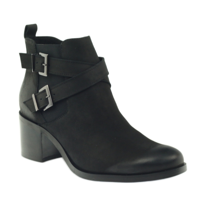 Botas decoradas con rayas Badura 7690 negro 1
