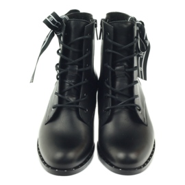 Botas decoradas con lazo y tachuelas Badura negro 4