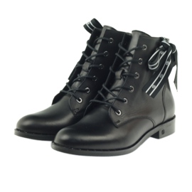 Botas decoradas con lazo y tachuelas Badura negro 3