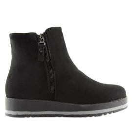 Botines Chelsea negros con suela alta K103 2