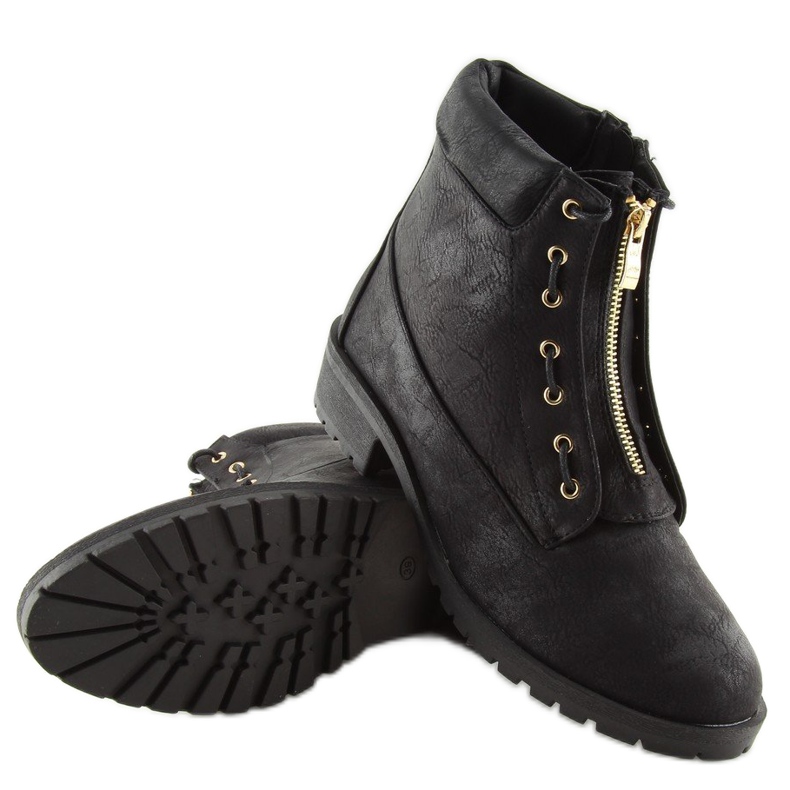 Botas de madera negras LB-238 Black negro 2 Botas de madera negras LB-238 Black negro 2
