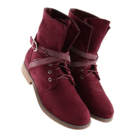 Botas de mujer granate W305 Wine rojo 1