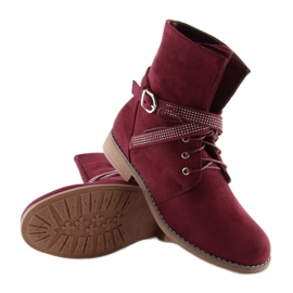 Botas de mujer granate W305 Wine rojo 2