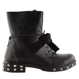 Botas negras con tachuelas A-160 negras negro 1