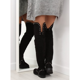 Botas negras hasta el muslo T161 negro 6