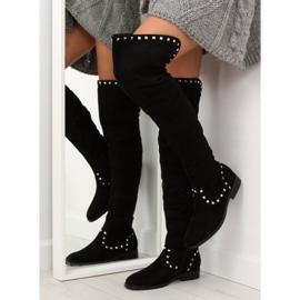 Botas negras hasta el muslo T161 negro 3