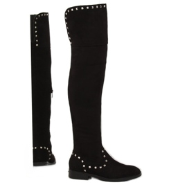 Botas negras hasta el muslo T161 negro 5
