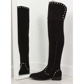 Botas negras hasta el muslo T161 negro 4