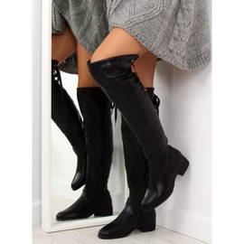 Negro A-12 Botas mosquetero negras 2