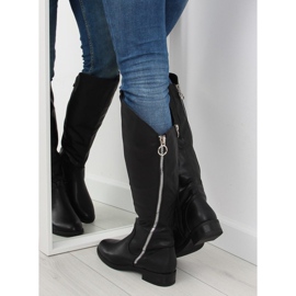 Botas con cremallera negro a-1 Negro 1