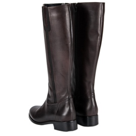 Studio Florence Botas de cuero clásicas marrón 5
