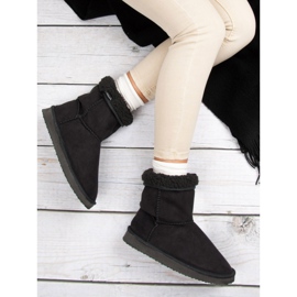 Botas de nieve de gamuza negro 5