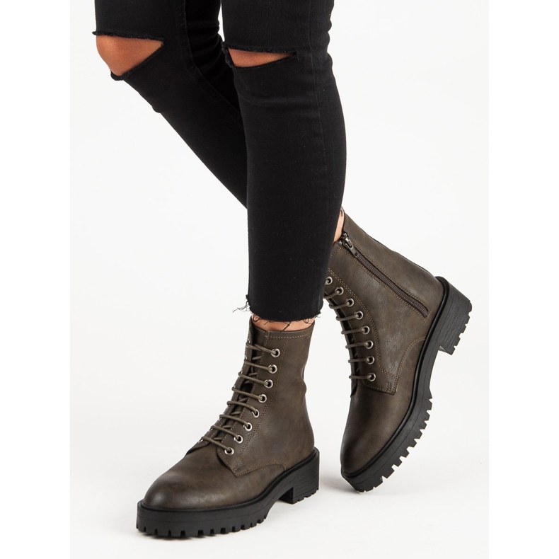 Corina Botas de trabajador con estilo verde 2