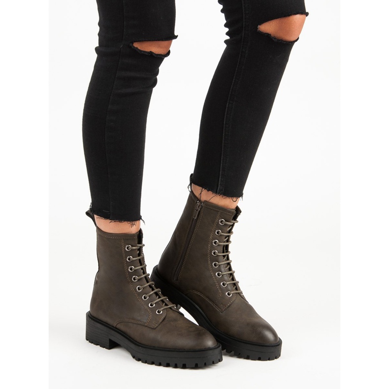 Corina Botas de trabajador con estilo verde 1