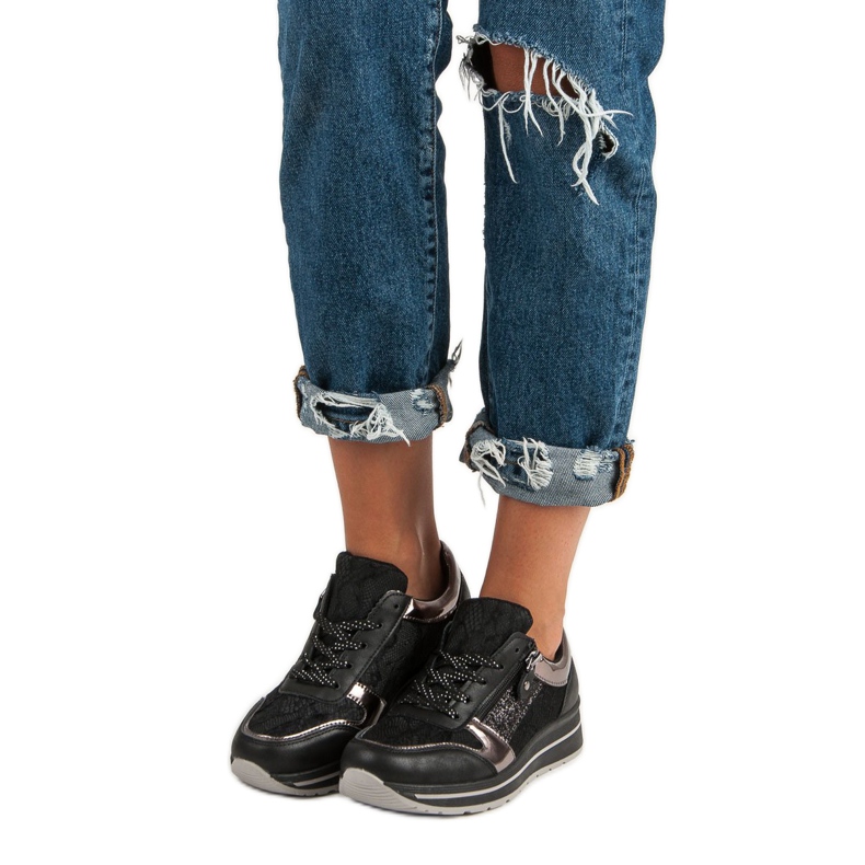 Kayla Zapatillas de mujer con estilo negro 2