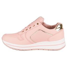 Zapatillas con cremallera decorativa rosado 3