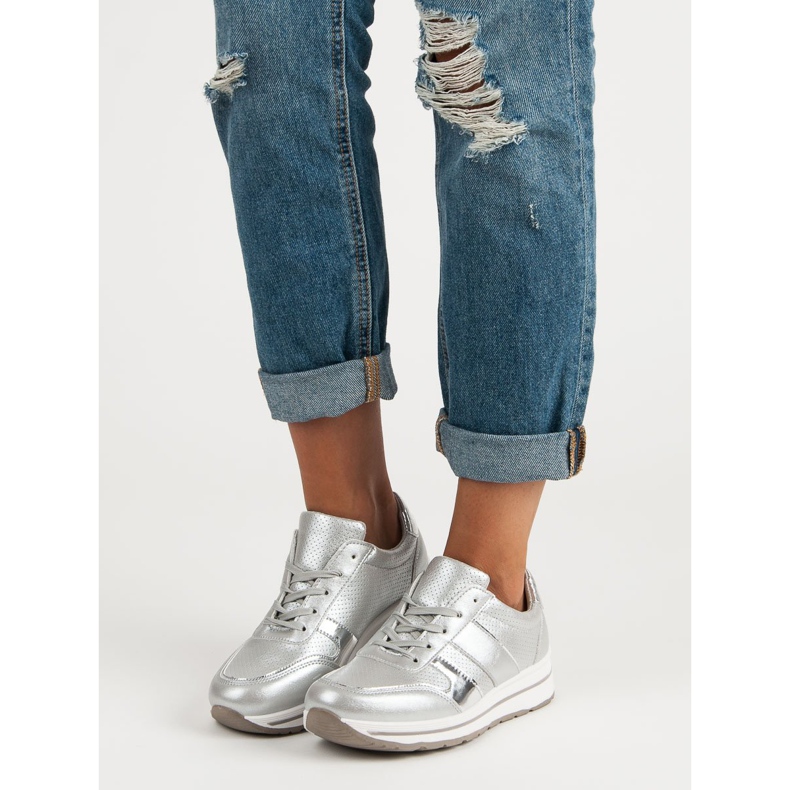 Zapatillas plateadas gris 2