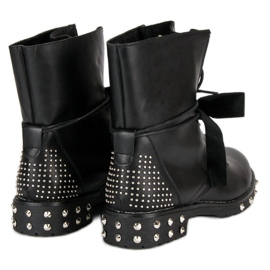 Lucky Shoes Botas de rock workery negro 5