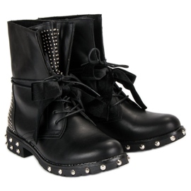 Lucky Shoes Botas de rock workery negro 6