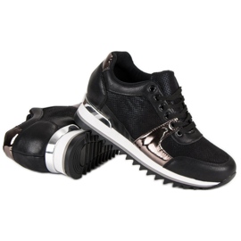 Calzado deportivo atado negro 6