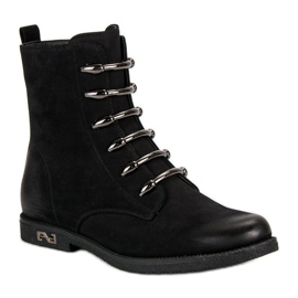Botas vinceza negras con estilo negro 4