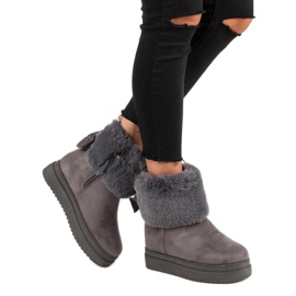 Botas de nieve Con piel VINCEZA gris 2