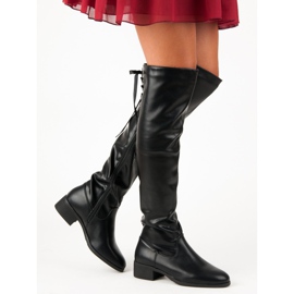 Botas negras por encima de la rodilla negro 2 Botas negras por encima de la rodilla negro 2