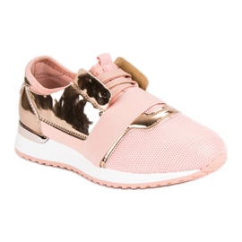 Calzado deportivo sin cordones rosa 1