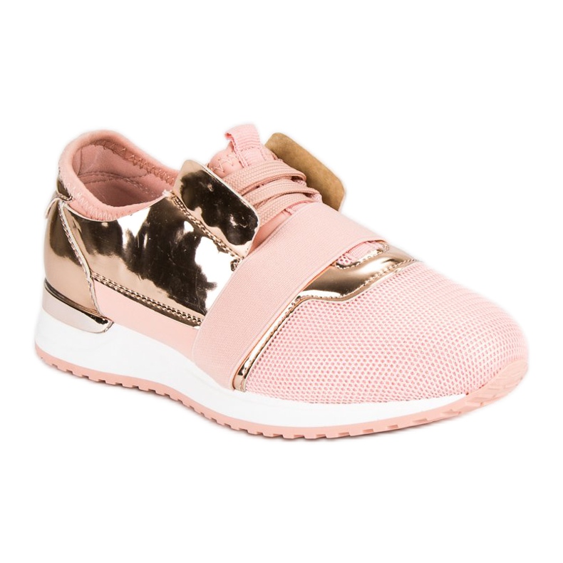 Calzado deportivo sin cordones rosa 1
