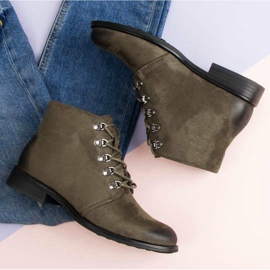 Botas VINCEZA atadas verde 1