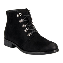 Botas VINCEZA atadas negro 4