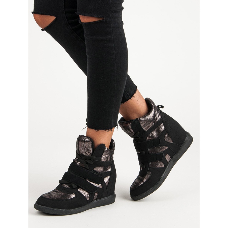 Zapatillas brillantes negro 1