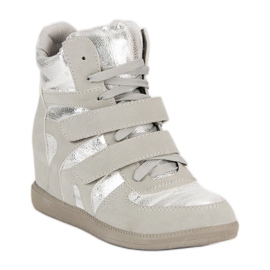 Zapatillas brillantes gris 1