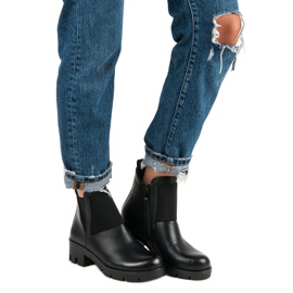 Botines de tacón vinceza negros 1