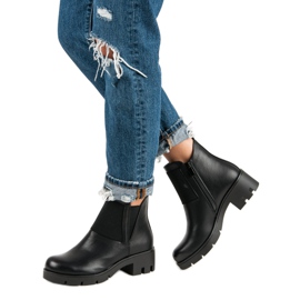 Botines de tacón vinceza negros 2