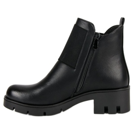 Botines de tacón vinceza negros 4