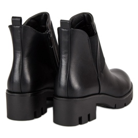 Botines de tacón vinceza negros 5