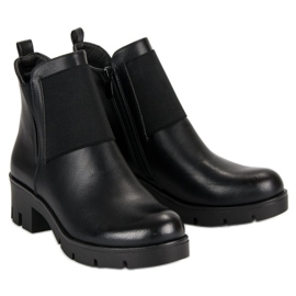 Botines de tacón vinceza negros 6