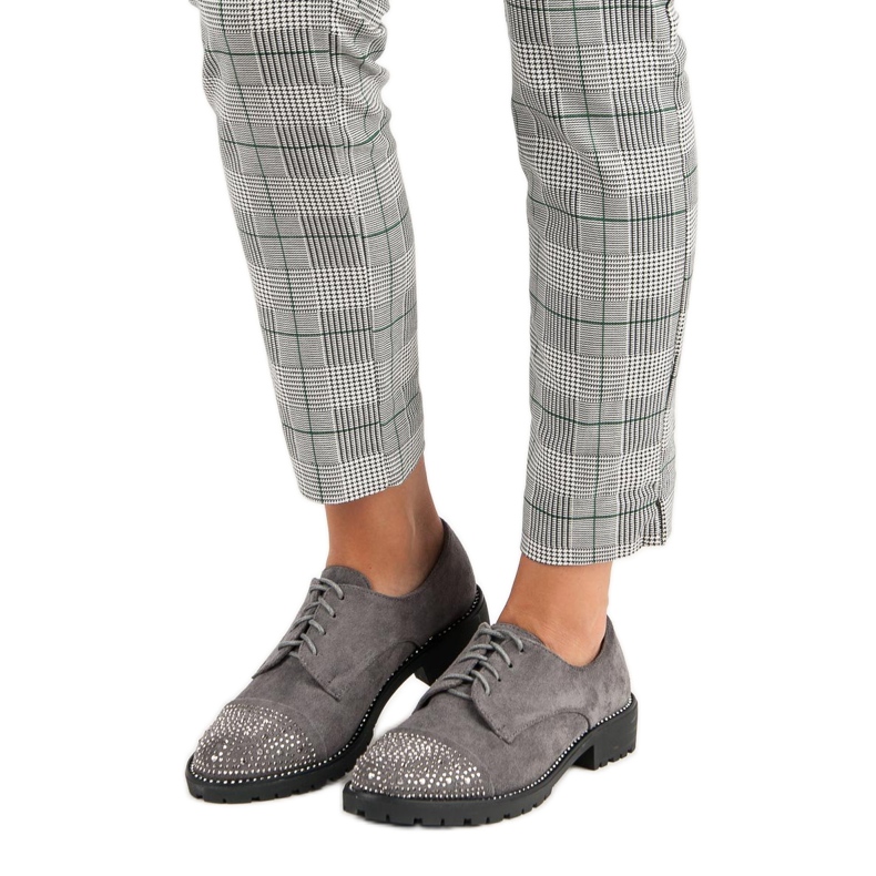 Bello Star Zapatos de gamuza con estilo gris 1