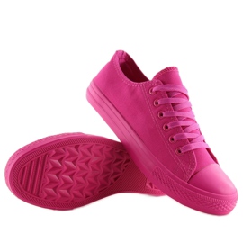 Zapatillas de mujer monocolor fucsia NB176 Fuxia rosado 6
