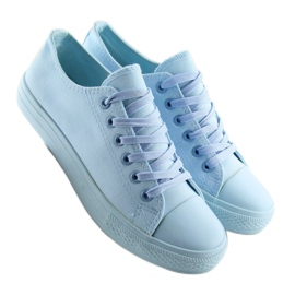 Zapatillas de mujer monocolor azules NB176 L.BLUE 4
