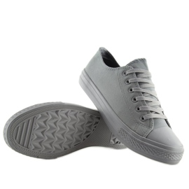 Zapatillas de mujer gris monocolor gris NB176 Gris 5