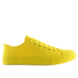 Zapatillas de mujer monocolor amarillas NB176 amarillo 5