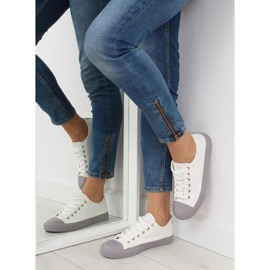 Zapatillas de mujer blancas y grises BL97P BLANCO / GRIS 2