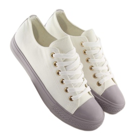 Zapatillas de mujer blancas y grises BL97P BLANCO / GRIS 5
