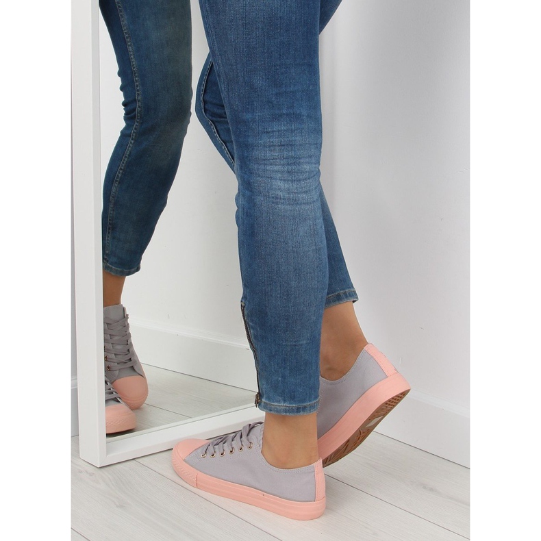 Zapatillas de mujer gris y rosa BL97P GRIS / ROSA 1