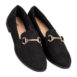 Mocasines de gamuza sin cordones negro 3