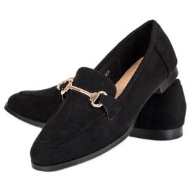 Mocasines de gamuza sin cordones negro 2