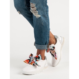 Zapatillas de deporte atadas de moda blanco 2